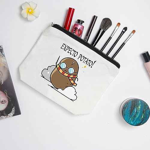 WZJHCL Magic World Makeup Pouch Bag Magic Movie Fans Gift Expecto Potatoes Cosmetic Kit Bag Potato With Magic Wand Storage Pouch Bag (Potato)