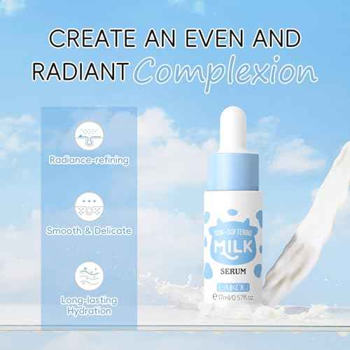 Milk Skincare Set Girls Gifts - 8Pcs Milk Skin Care Sets & Kits for Teens - Skin Care Kit for Women Kids Teenage Girls with Cleanser, Toner, Eye Cream, Serum, Sunscreen, Face Cream, Scrub, Bag