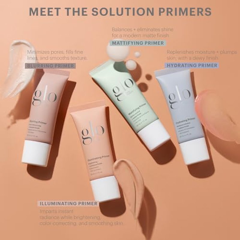 Glo Skin Beauty Hydrating Primer with Hyaluronic Acid - Replenish Moisture and Plump Skin for Smoother Makeup Application, for Dry + Dehydrated Skin, Dewy Finish