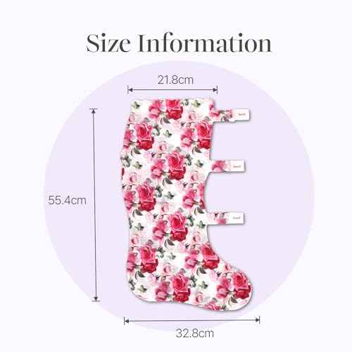 koelf Rose Petal Satin Leg mask 1pair- Intensive Cooling & Depuffing Leg Socks, Rose Scented Leg Relieving Mask with Arnica, Pumpkin, Coffee Seed Extract for Tired, Puffy Legs