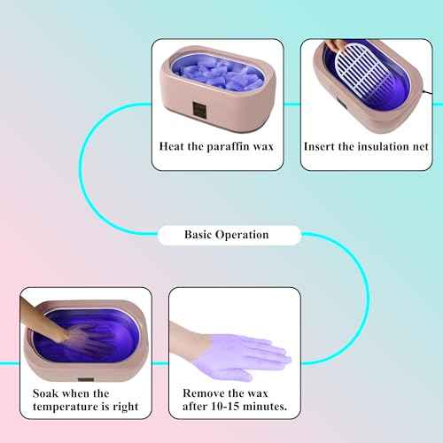 Paraffin Wax warmer for Hand and Feet, Includes 4000ml Wax warmer Machine and 6 packs of Lavender scented Paraffin Wax, Enjoy take care of your hands and feet