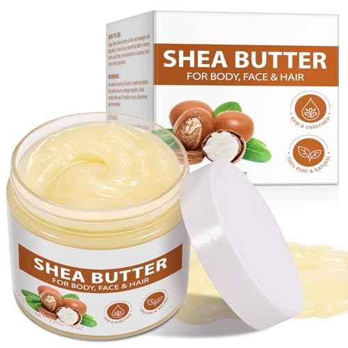 Shea Butter Raw Organic, Natural Raw Unrefined Shea Butter Hand Cream, Moisturizing and Locking Water, Keeps Skin Healthy and Vibrant, 7.8 OZ