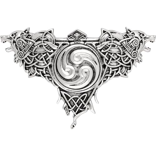 HAQUIL Double Wolf Hair Clip Vintage Viking Norse Celtic Barrettes Hair Accessory for Women