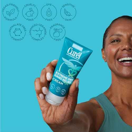 Curel Hand Cream for Dry to Extremely Dry Hands and Skin, Extreme Relief Hand Lotion, Long-Lasting Moisturizer, Skin Care Essential, Fragrance-Free, Travel Size, Lotion Bulk, 3 Oz (Pack of 3)