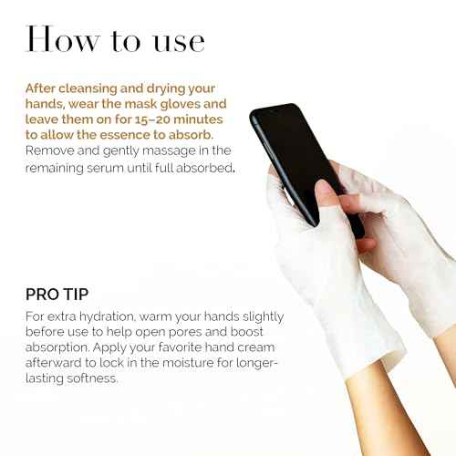 DLUX PROFESSIONAL Hand Masks - Moisturizing Fragrant Hand Mask Gloves, Protein Rich Moisturizing Gloves For Dry Skin, Single Use