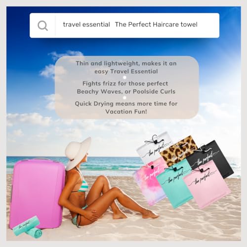 Microfiber Hair Towel Wrap for Women - Gift and Travel - Smooth Like Silk - Curly, Wavy, Straight Hair Girls - Plopping Essential - Anti-Frizz, Fast Drying, Works Better Than a Cotton T-Shirt