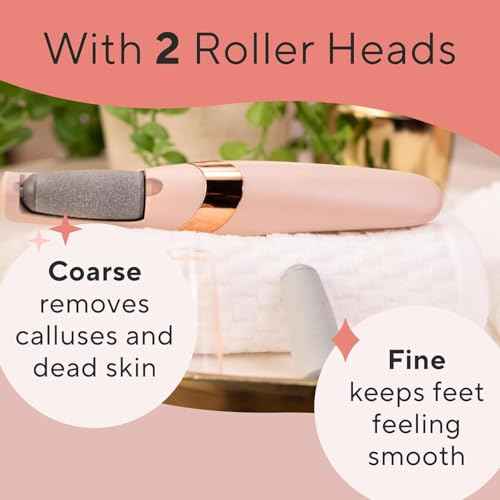 Electric Foot Callus Remover, Pedicure Grinder, Sander & Filer Tools for Effective Feet Scrubber (Removedor De Callos En Los Pies) (Pink-Grey)