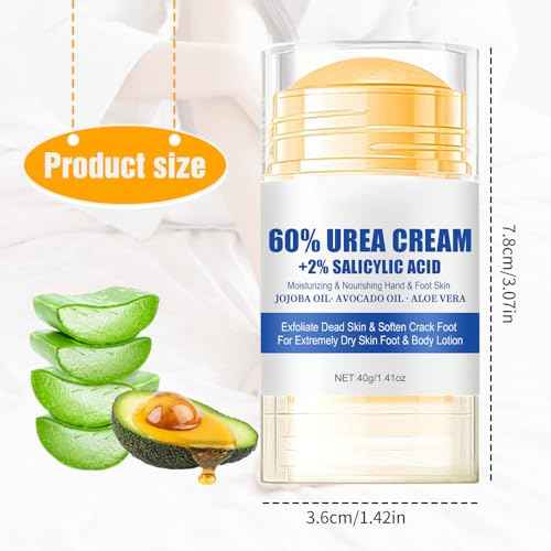 60% Urea Hydrating and Anti-Cracking Foot Cream, 2025 Upgraded Moisturising and Relieves Cracking and Dryness Foot Cream, Foot Lotion Heel Stick Repairs and Hydrates Dry and Cracked Feet and Hand (2)