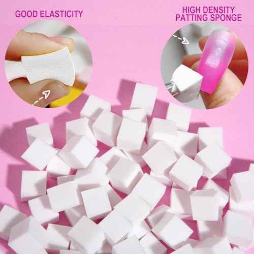 Nail Art Palette &100pcs Nail Sponges for Ombre-Resin Nail Polish Mixing Palette Pallet for Nail Art Tools Accessories;Soft Ombre Nail Sponge Nail Brush stuff for Nail Tech Must Haves Supplies