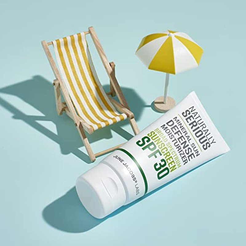 Naturally Serious | Mineral Sun Defense Moisturizer Broad Spectrum Sunscreen SPF 30, Mineral Sunscreen SPF 30, Sunscreen Moisturizer For Face, Vegan Skincare, Cruelty-Free Skincare