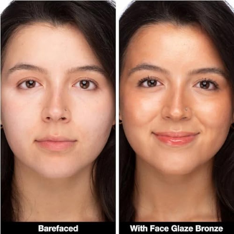 iNNBEAUTY PROJECT Bronze Face Glaze Gel Cream with Squalane, Ceramides & Hyaluronic Acid (0.85 oz / 25 ml) + Bonus Acne Patch (36 Pieces)