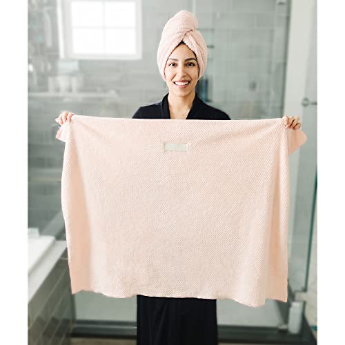 2 Packs Large Microfiber Hair Towels for Women, Super Absorbent & Quick Dry Hair Towel Wrap for Curly Hair Long & Short Hair- Anti-Frizz Hair Turbans for Wet Hair - 27.5''*39.4''