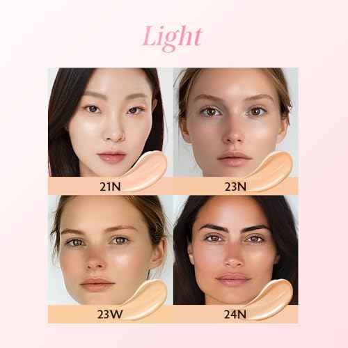 milktouch Cushion Foundation, 24H Flawless Skin, Radiant Shine, No Oxidation, Long-Lasting, Non-Creasing, 60% Hydrating Skincare Infused Korean, Stocking Stuffers, Christmas Gifts (21N Natural Beige)