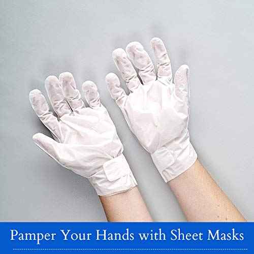 Borghese Deep Hydration Hand Sheet Masks (3 Pairs) - Hand Masks with Sodium Hyaluronate, Hydrolyzed Collagen, & Allantoin for Moisture & Anti-Aging