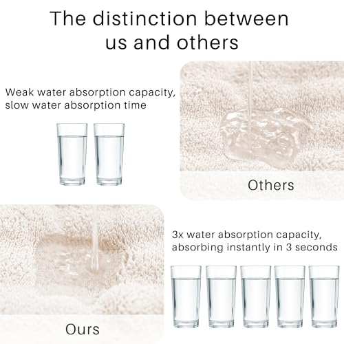 Microfiber Hair Towel Wrap for Women - 3 Pack Super Absorbent Quick Dry Hair Turban for Curly/Straight/Long/Short Hair (32"x11")