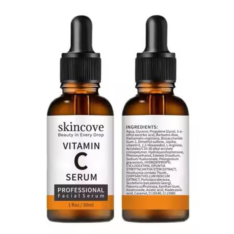 Skincove Vitamin C Serum - Anti-Aging Facial Serum with Hyaluronic Acid & Vitamin E | 1 Fl Oz for Even Skin Tone