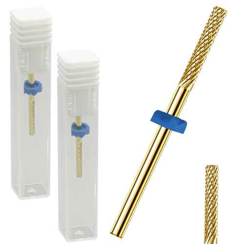 2Pcs Nail Drill Bits, Carbide Drill Bits Remover Cuticle Bit for Nail Drill Cleans Dead Nail Supplies, Drill Bits Nail Tech Suitable for Electric Nail File Nail Bits Cuticle Drill Bits for Nails