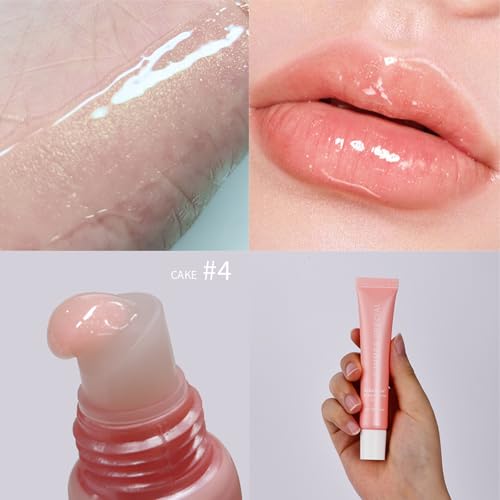 Lip Butter Balm for Hydration Shine, Mini Neutrals Set Lip Care Prouct, Moisturizing Tinted Butter Lip Balm Gloss Hydrating Lip Oil for Women (4PCS)