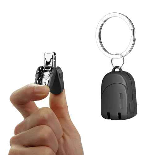 Portable Folding Mini Nail Clippers,All Metal Compact Small Nail Trimmers with Backpack Patterns,Stainless Steel Nail Clippers Keychain Accessories for Travel,Keychain Nail Clipper