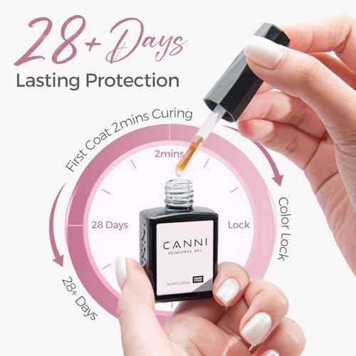 CANNI Nail Strengthening Reinforce Gel ? Repair Hardener Polish for Weak, Damaged Nails, Clear Soak-Off, Long-Lasting DIY Nail Art for Women