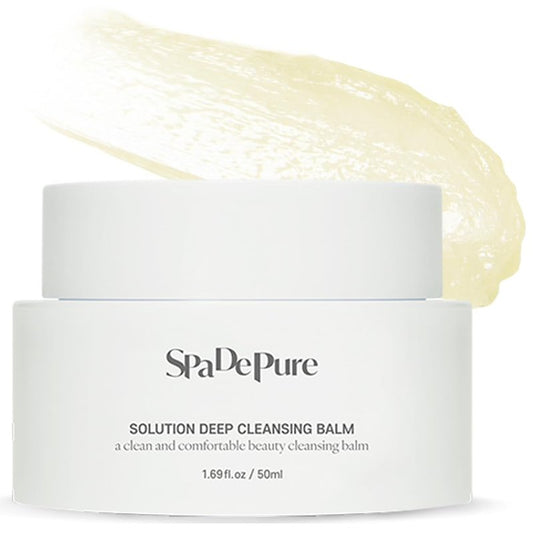 SPA DE PURE Cleansing Balm – Deep Clean, Pore Purifying, Oil-to-Milk Formula, Removes Makeup, Ideal for Dry & Sensitive Skin, Gentle & Hydrating for All Skin Types 50mL