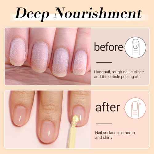 AZUREBEAUTY Cuticle Oil 10ml Natural Nail Nourishing Oil & Cuticles Care Strengthener Oil with Vitamin E and Keratin - for Repair Moisturize and Strengthener for Damaged Nails