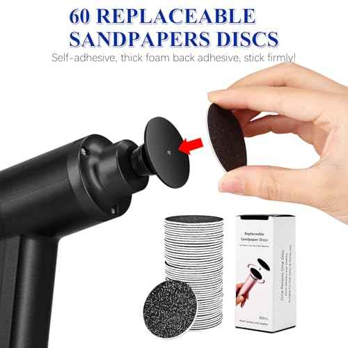 Upgraded Electric Callus Remover for Feet 4500rpm, Adjustable Speed Electric Foot Callus Remover Foot Sander Grinder Pedicure File for Women Men Dead Skin Cracked Heels (Black)