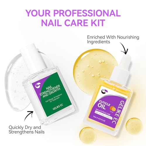 Nail Growth Treatment and Cuticle Oil: Orange & Clear (15ml) - Protein Nail Hardener for Weak Nails - Vitamin E Enriched - Fast Growth & Repair - Salon & Home Use