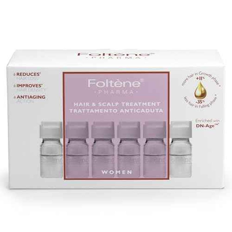 FOLTENE Hair Regrowth Treatment for Women ? Hair Serum for Hair Growth with Tricalgoxyl ? Anti-Thinning Scalp Formula for Thicker, Stronger Hair ? Free from Parabens & Sulfates ? 12 Vials