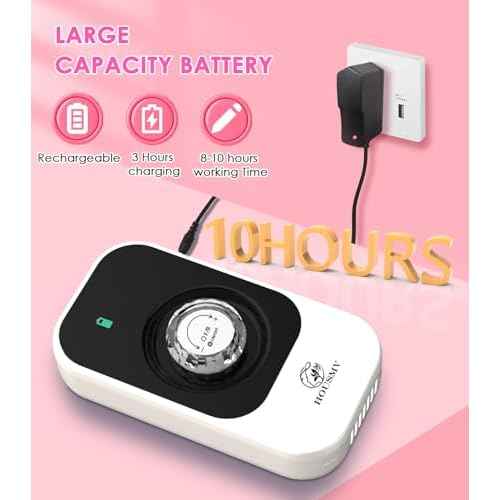 Portable Nail Drill Electric File: 40000RPM Professional Rechargeable Nail E-File Machine, Cordless Nail Drill with Bits & Base for Acrylic Nails Remove Nail Gel Polish Manicure for Salon Home, White