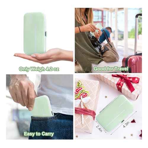 Manicure Set-Stainless Steel Nail Care Set-Professional 7 in 1 Ingrown Toenail Clipper Grooming Tool-Pedicure Kit & Toe Nail Cutter-Thick Nail Scissors Toiletries with Cuticle Trimmer (Green)