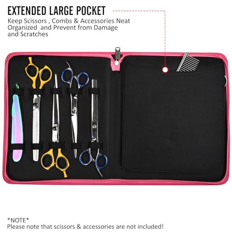 Case Holds 10 Grooming or Beauty Shears (PINK)