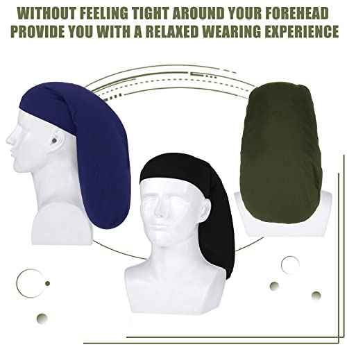 Tatuo 4 Pieces Unisex Jumbo Dreadlock Cap Long Dreads Hair Head Wrap Sleeping Cap Hair Accessories Sleep Bonnet for Men Women