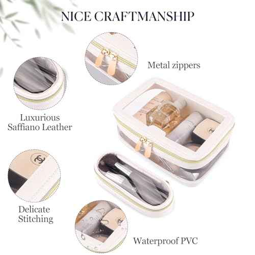 Clear Makeup Bag Cosmetic Travel Bag With Double Sided Zipper Waterproof Toiletry Bag for Women Business or Personal Travel Essentials