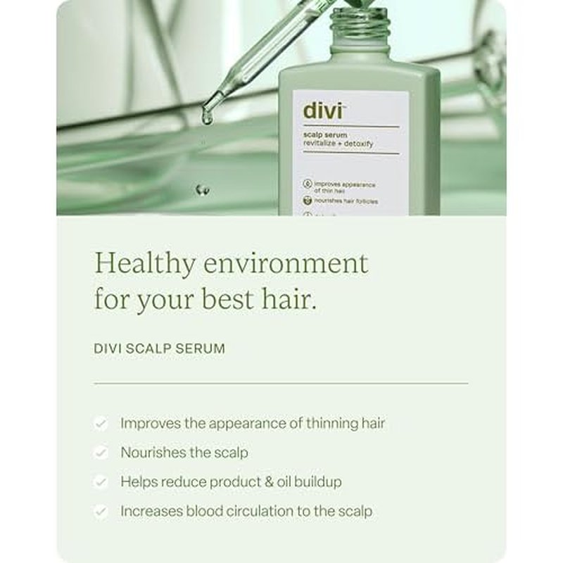 Divi Healthy Hair Goals Bundle - 30ml Hair Serum, 2 Fl Oz Volumizing Shampoo, & 2 Fl Oz Volumizing Conditioner