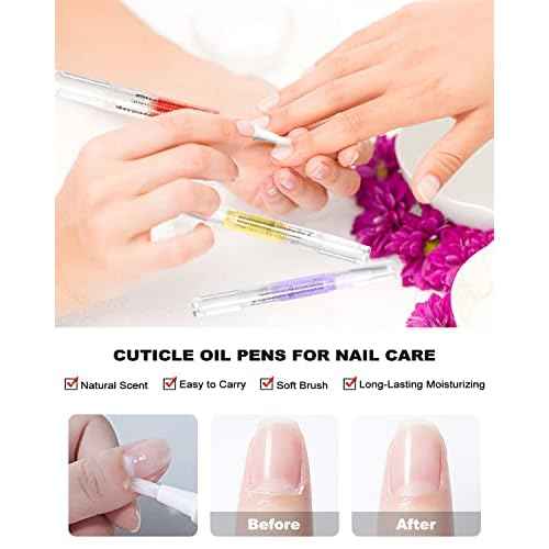 Nail & Cuticle Oil Pen 15Pcs Kit Manicure Essentials Strengthening with Different Naturale Scents Salone SPA Hydrating Repair Treatment Supplies