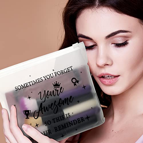 Sweetude 150 Pcs Cna Week Gifts Bulk 2025 Makeup Bags Bulk for Women EVA Christian Cosmetic Bag Thank You Gifts Teacher Nurse Appreciation Rainbow Inspirational Toiletry Pouch with Zipper(Simple)