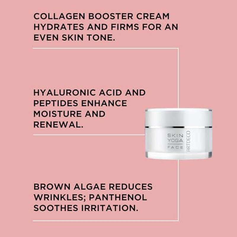ARTDECO Collagen Booster Cream With Vitamin C - Moisturizing Cream - Anti-Aging Effect - Combats Signs of Skin Aging like Wrinkles & Loss of Contours - Facial Skin Care - Hyaluronic Acid - 1.6 Fl Oz