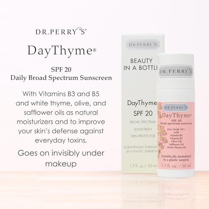 Dr. Perry¡¯s DayThyme SPF 20 Daily Broad Spectrum Sunscreen with Zinc Oxide and Vitamins B3, B5