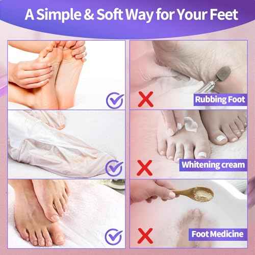 Moisturizing Foot Mask 5 Pack,Hydrating Foot Masks for Dry Cracked Feet,Moisturizing Socks Dry Skin Moisturizer for Soft and Smooth Touch Feet,Foot Care Spa Gifts for Women Men Stocking Stuffers