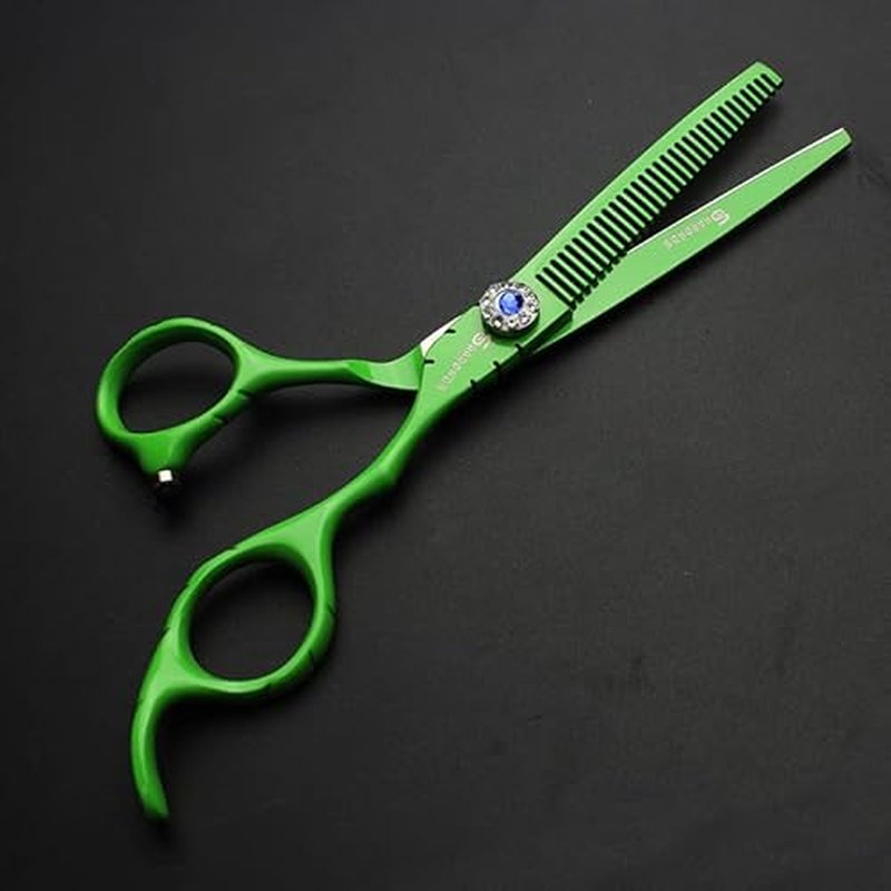 SHARONDS 6 Inch 440C High Hardness Stainless Steel Hair Scissors Hair Salon Hair Stylist Cutting Thinning Tool Barber Special (scissors set) (6 inch 2pc-C)