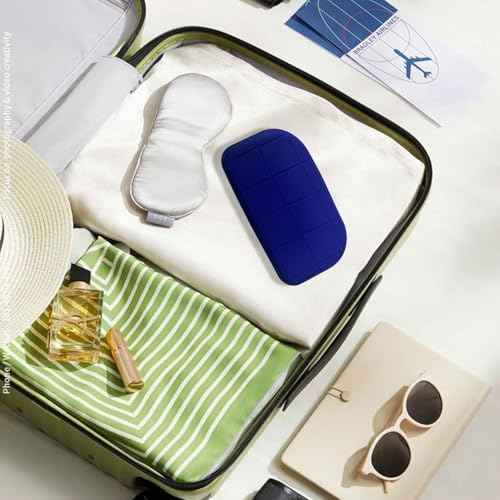 Silicone Makeup Bag - Waterproof Cosmetic Organizer for Travel Versatile Small Toiletry Bag & Cute Makeup for Women & Girls (Navy blue)