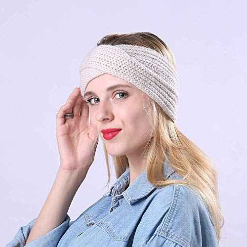 DRESHOW Winter Knit Chunky Headbands for Women Crochet Turban Knitted Ear Warmer Fashion Head Wrap 6 Pack