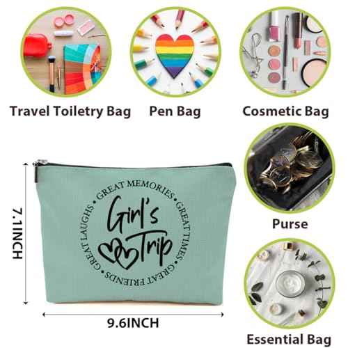 6 Pcs Girls Trip Gifts Favors, Girls Weekend Gifts Makeup Bag, Bestie Gifts Weekend Bag Travel Gifts Vacation Cosmetic Bag, Friendship Gifts for Women Friend, Graduation Wedding Gifts Toiletry Bag