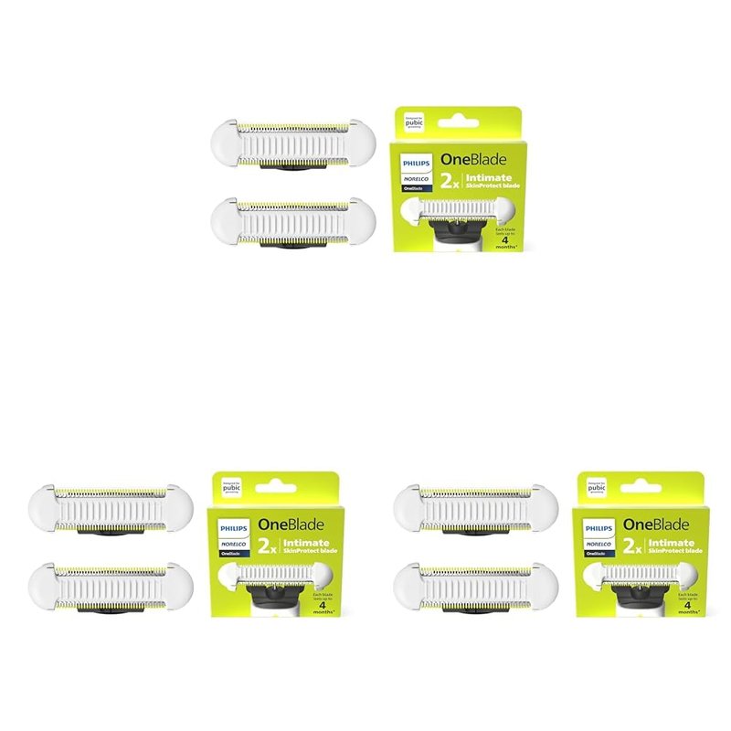 Philips Norelco OneBlade Replacement Blade | Durable Stainless Steel for Electric Shaver & Trimmer | Pack of 6