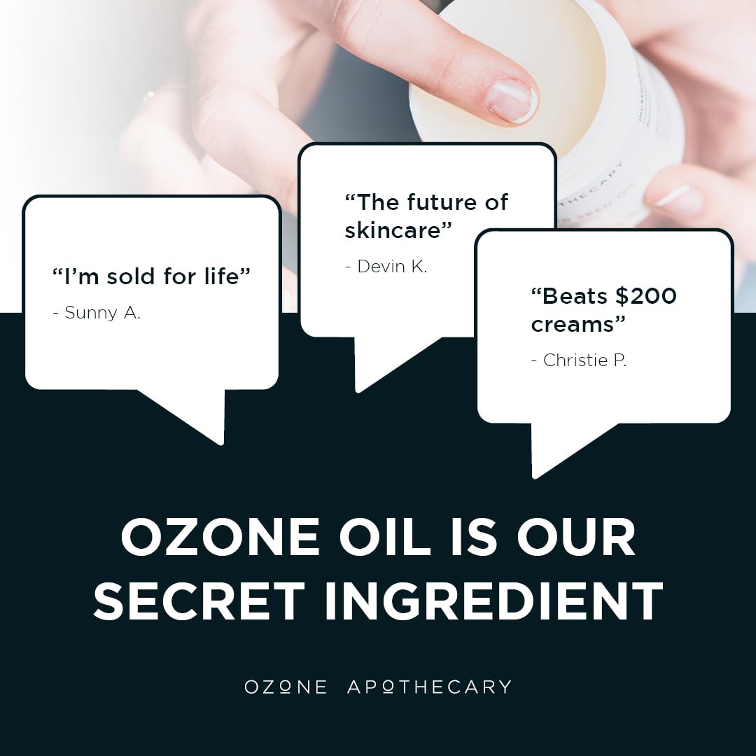 Ozone Apothecary Ozonated Sunflower Oil | Organic Ozone Infused Natural Skin Care | Moisturizing and Cleansing for People and Pets