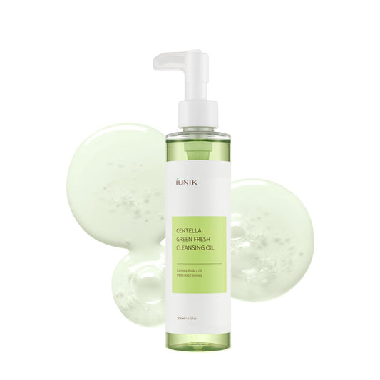 IUNIK Centella Green Fresh Cleansing Oil - Gentle Oil Cleanser for Pore Control & Makeup Removal | 200ml / 6.7 fl oz