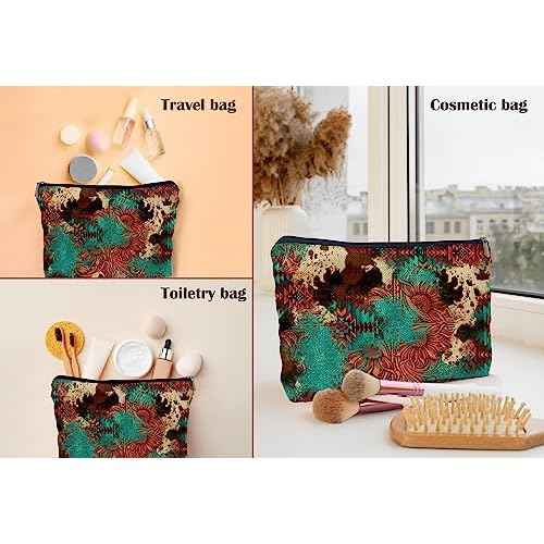 Retro Makeup Bag - Western Cosmetic Gifts, Small Western Cosmetic Bag for Purse