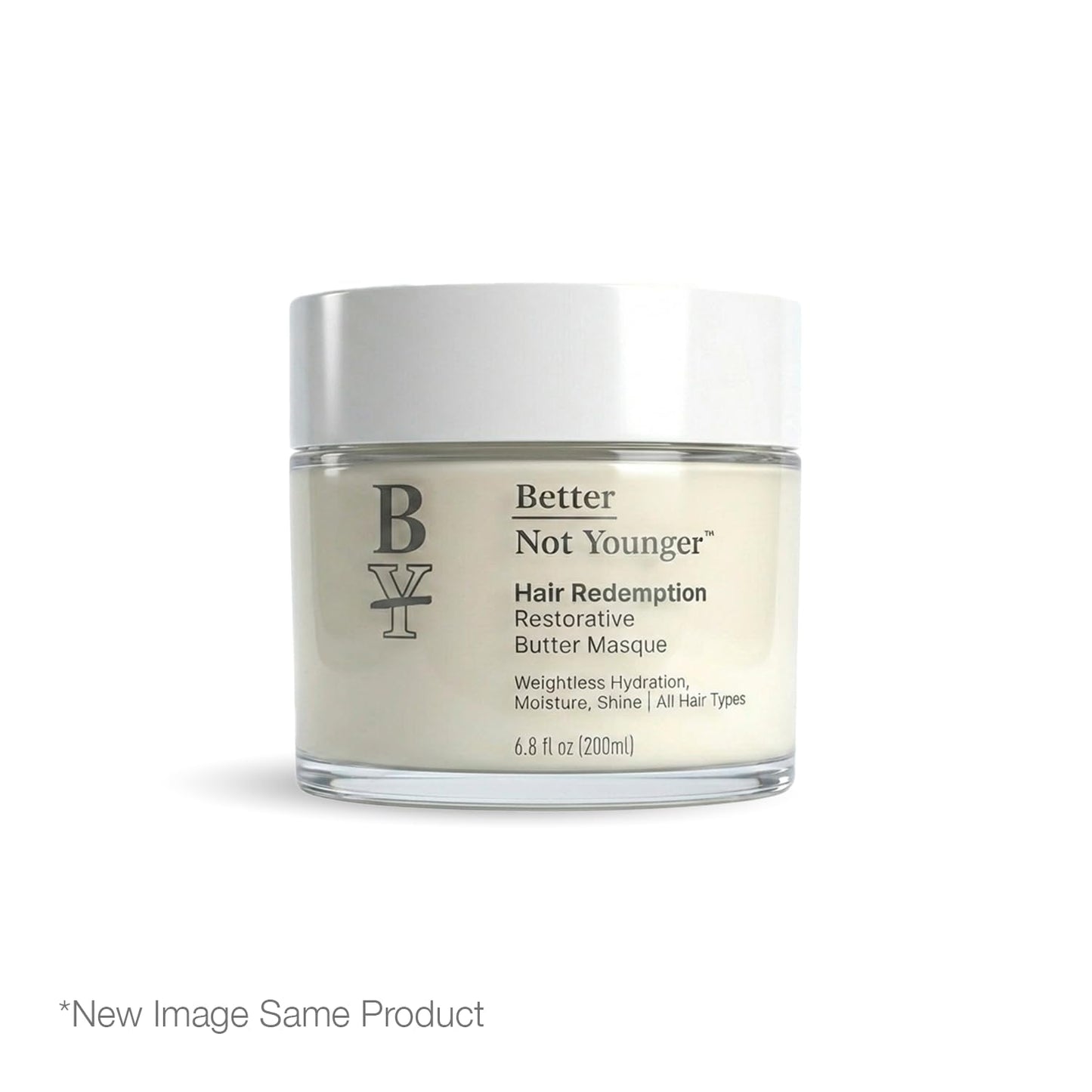 Better Not Younger Restorative Butter Hair Masque 6.8 fl oz - Hair Repair Mask with Plant-Based Butters, Biotin, Argan & Caffeine for Women Over 40 - Restores Moisture, Adds Volume & Boosts Shine