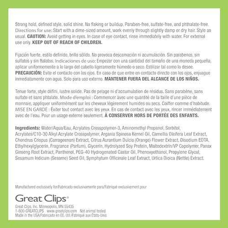 GREAT CLIPS LATITUDE Firm Style Gel | Hair Gel for Men | High Hold + High Shine | 5.1oz